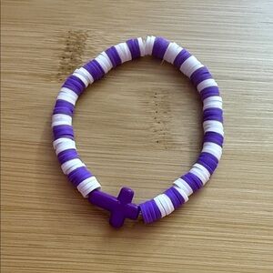 ‼️2/$10‼️ Kids Beaded Bracelet in Purple and White